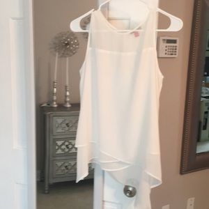 Vince Camuto sheer dressy tank top